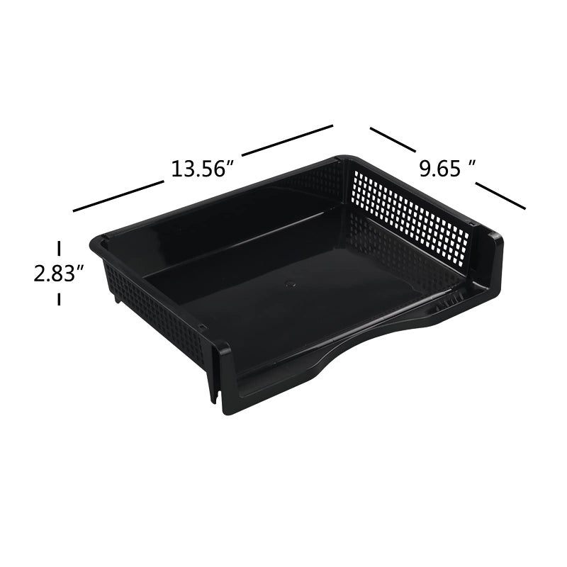 Wekioger Plastic Paper Organizer Tray, Stackable File Document Basket Tray, 6 Packs - Image 2
